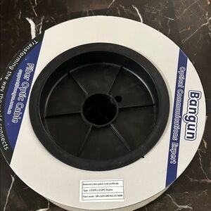 Black Fiber Optic Cable Spool